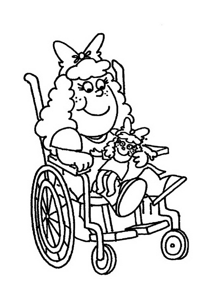 Kids-n-fun.com | Coloring page kids with disabilities kids with